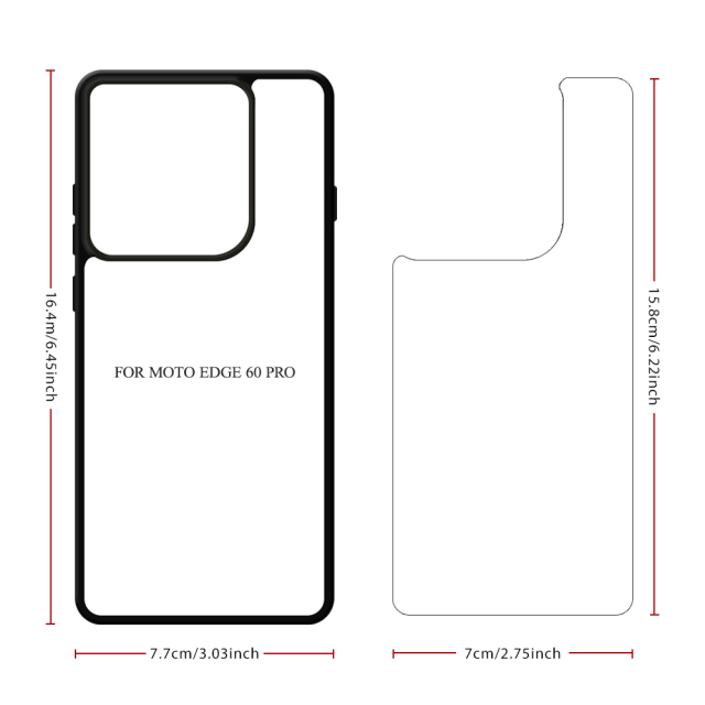 New Arrival Sublimation Blank 2D TPU Phone Case for Moto Edge 60 Pro, Edge 5G 2025, Edge 60 Fusion DIY Shell With Aluminum Sheet