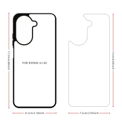 For Redmi A5 4G DIY Phone Case Sublimation 2D TPU Case With Aluminum Sheet For Heat Transfer Printing for Redmi A3
