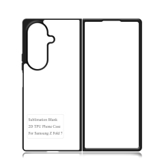New Arrival Sublimation Blank 2D TPU Phone Case for Samsung Z Fold 7 DIY Shell With Aluminum Insert