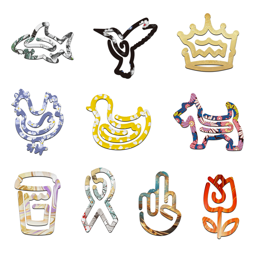 Custom Sublimation Acrylic Paperclips - Vibrant Full-Color Printing for Office & Promotions Personalized acrylic clips