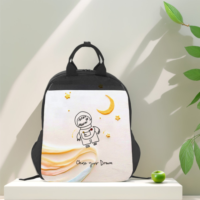 Customizable Sublimation Diaper Bag for Moms - Large Insulated Mommy Tote with Removable Velcro Print Panel, Side Water Bottle Pockets & Interior Organizer Compartments for Baby Bottles