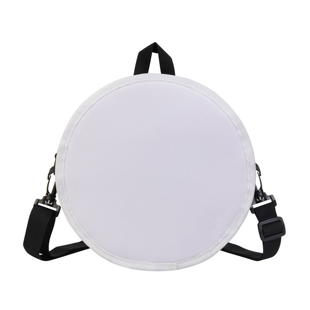 Sublimation Blank Round Backpack/Wallet - Convertible Single/Double Shoulder Strap, Velcro Print Panel, 4 Colors Bag