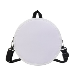 Sublimation Blank Round Backpack/Wallet - Convertible Single/Double Shoulder Strap, Velcro Print Panel, 4 Colors