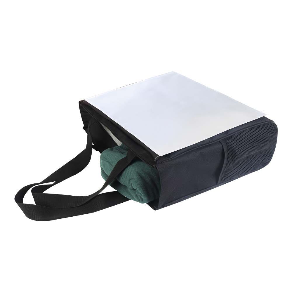 Sublimation Blank Beach Tote/Travel Shopping Bag - Customizable with Water Bottle Side Pockets, Velcro Print Panel & Interior Compartments