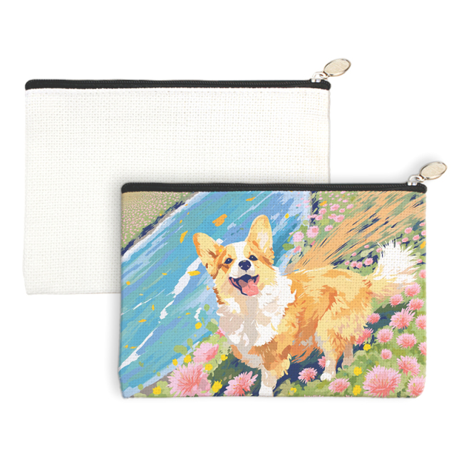 Sublimation Blank Coin Purse for Double-Sided Printing - Customizable Cotton Linen Small Wallet, Ideal Gift for Adults & Kids