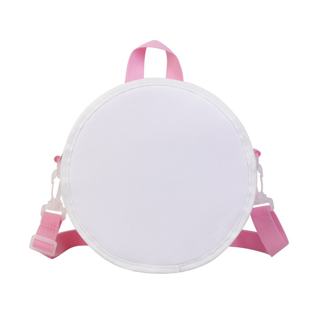 Sublimation Blank Round Backpack/Wallet - Convertible Single/Double Shoulder Strap, Velcro Print Panel, 4 Colors Bag