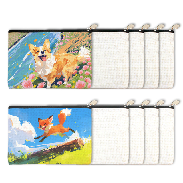 Sublimation Blank Coin Purse for Double-Sided Printing - Customizable Cotton Linen Small Wallet, Ideal Gift for Adults & Kids