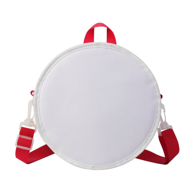 Sublimation Blank Round Backpack/Wallet - Convertible Single/Double Shoulder Strap, Velcro Print Panel, 4 Colors