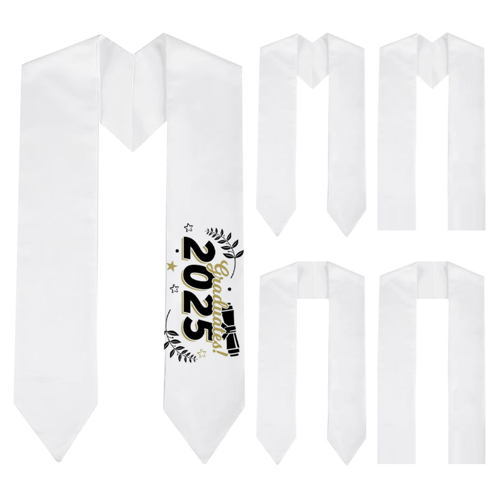 Unisex Sublimation Blank DIY Bachelor's Stole - Plain Honor Satin Graduation Stole for Adults & Kids Sublimation Graduation Bachelor's Ribbon