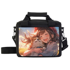 Large Capacity Insulated Lunch Bag/ Camping Picnic Cooler Bag/ Car Ice Pack with Detachable Shoulder Strap - Sublimation Blank for Custom Printing