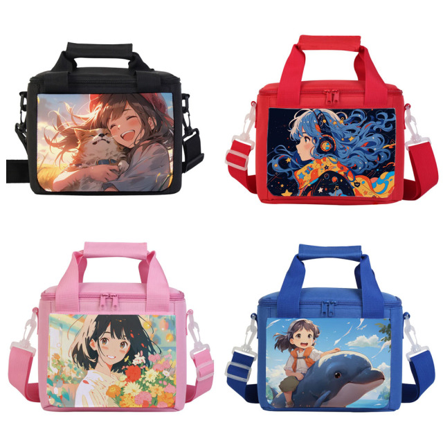 Large Capacity Insulated Lunch Bag/ Camping Picnic Cooler Bag/ Car Ice Pack with Detachable Shoulder Strap - Sublimation Blank for Custom Printing