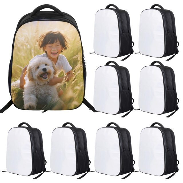 Sublimation Custom School Backpack for Teens Boys and Girls, Laptop Backpack Unisex Bookbag Schoolbag Casual Daypack-Black Bag