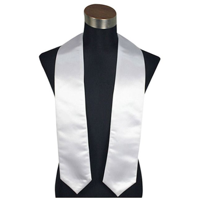 Unisex Sublimation Blank DIY Bachelor's Stole - Plain Honor Satin Graduation Stole for Adults & Kids Sublimation Graduation Bachelor's Ribbon