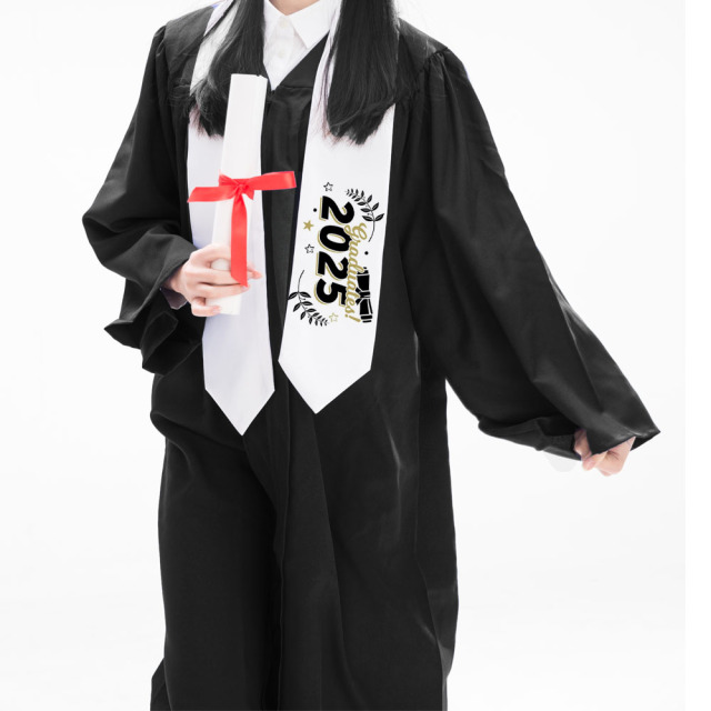 Unisex Sublimation Blank DIY Bachelor's Stole - Plain Honor Satin Graduation Stole for Adults & Kids Sublimation Graduation Bachelor's Ribbon