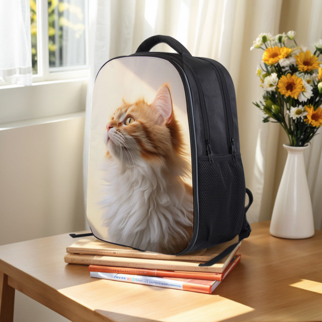 Sublimation Custom School Backpack for Teens Boys and Girls, Laptop Backpack Unisex Bookbag Schoolbag Casual Daypack-Black Bag