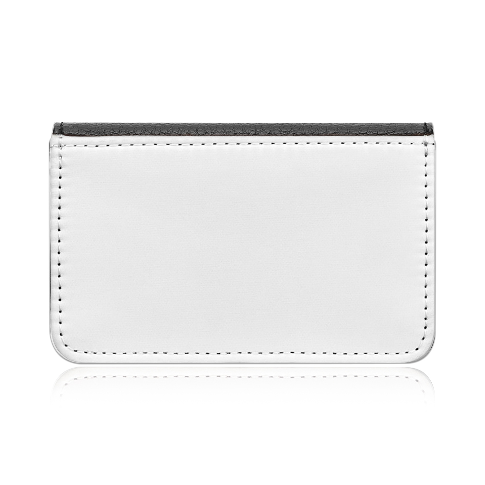 Sublimation Blank PU Business Card Holder DIY Heat Transfer PU Card Case Luxurious Custom PU Leather Card Box Black & Brown