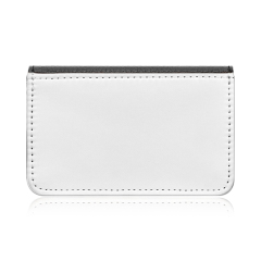 Sublimation Blank PU Business Card Holder DIY Heat Transfer PU Card Case Luxurious Custom PU Leather Card Box Black & Brown