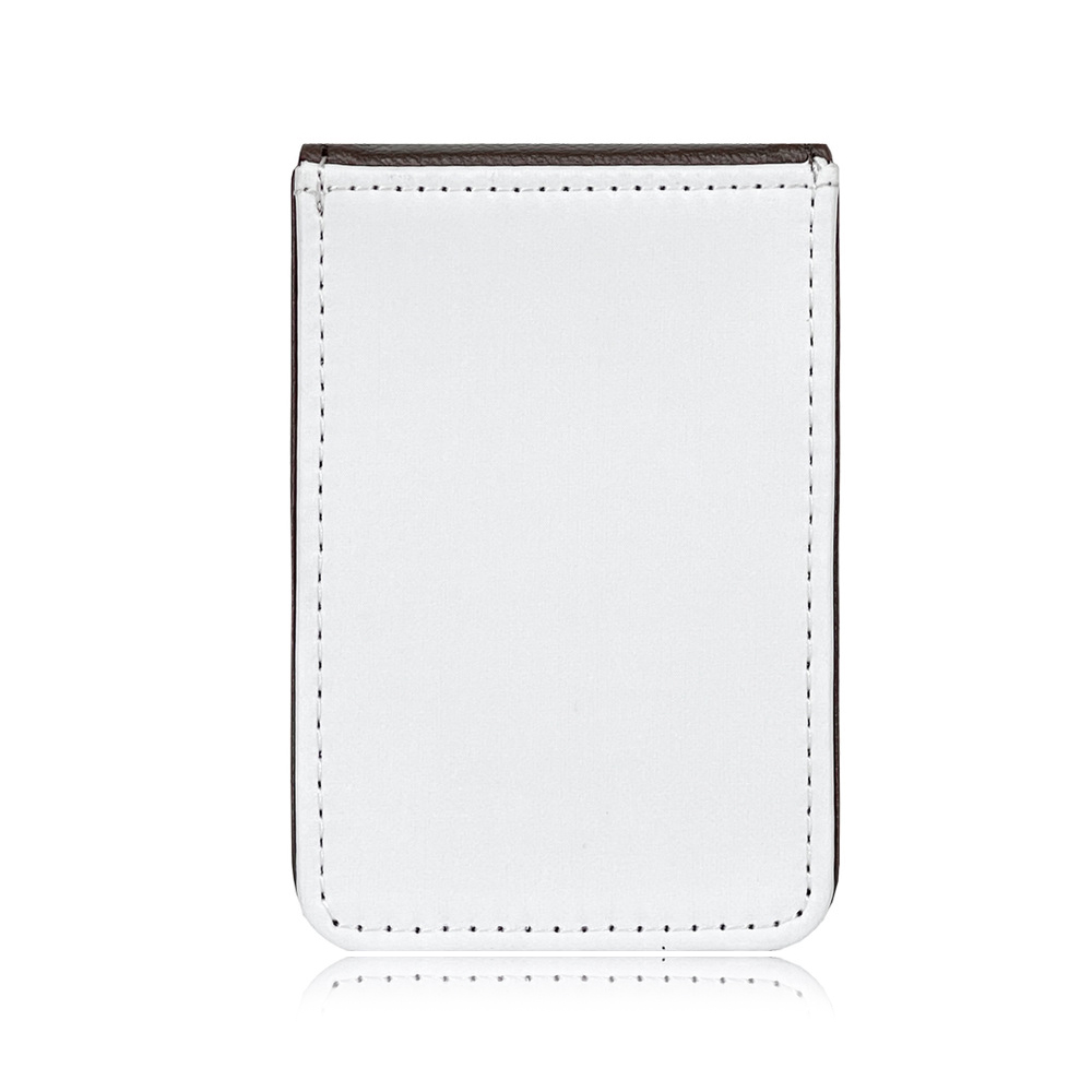 Sublimation Blank PU Business Card Holder DIY Heat Transfer PU Card Case Luxurious Custom PU Leather Card Box Black & Brown