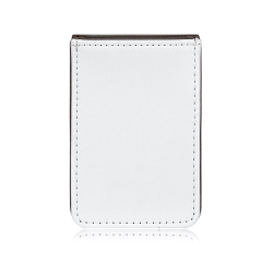 Sublimation Blank PU Business Card Holder DIY Heat Transfer PU Card Case Luxurious Custom PU Leather Card Box Black & Brown