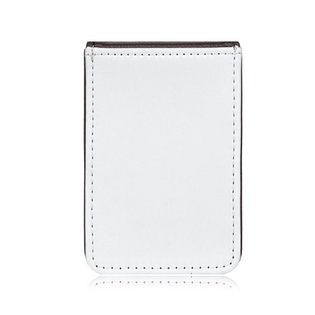 Sublimation Blank PU Business Card Holder DIY Heat Transfer PU Card Case Luxurious Custom PU Leather Card Box Black & Brown