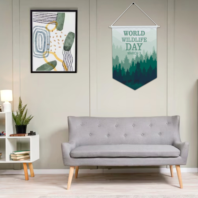 Sublimation Blank Canvas Pennant Flags for Double-Sided Printing - Customizable Pennant Banner