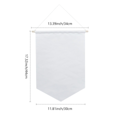 Sublimation Blank Canvas Pennant Flags for Double-Sided Printing - Customizable Pennant Banner