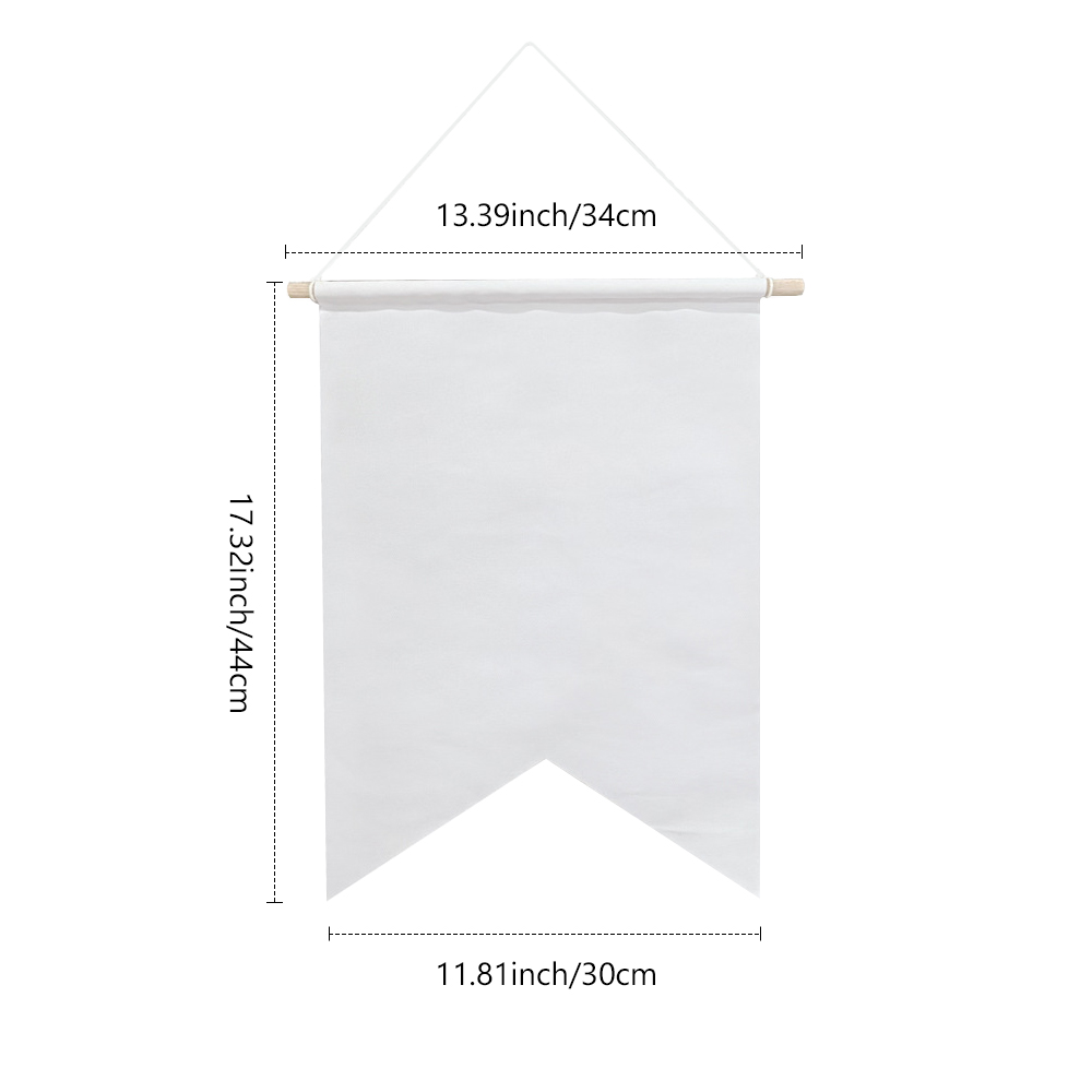 Sublimation Blank Canvas Pennant Flags for Double-Sided Printing - Customizable Pennant Banner