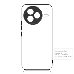 New Arrival For Xiaomi Civi 5 Pro Sublimation Blank Rubber 2D TPU Phone Case Photo Printing Phone Cover