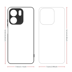 Smooth Sides!!! For Oppo A5X/A74 4G/F19,A58 /A57 4G/A57e 4G/A57S 4G/A77 4G Sublimation 2D TPU Case Cover With Aluminum Insert