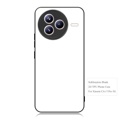 New Arrival For Xiaomi Civi 5 Pro Sublimation Blank Rubber 2D TPU Phone Case Photo Printing Phone Cover