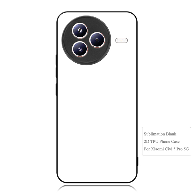 New Arrival For Xiaomi Civi 5 Pro Sublimation Blank Rubber 2D TPU Phone Case Photo Printing Phone Cover