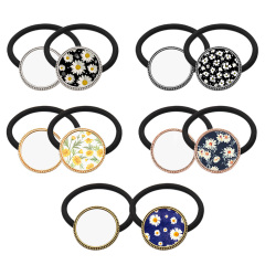 Sublimation Metal Hair Tie DIY Printable Hair Elastic 4 Colors to choose Custom Hair Accessory for Girls and Women