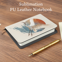 Sublimation PU Leather Notebook Heat Transfer DIY Lined Notebook Bound Notepad Single-side Printing Removable Cover Elegant PU A5,A6 Ruled Journal