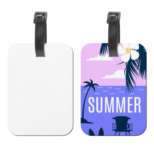 Special Offer!!! Sublimation Blank Neoprene Luggage Tags Custom Design Heat Press Double-Sided Printable Baggage Tag
