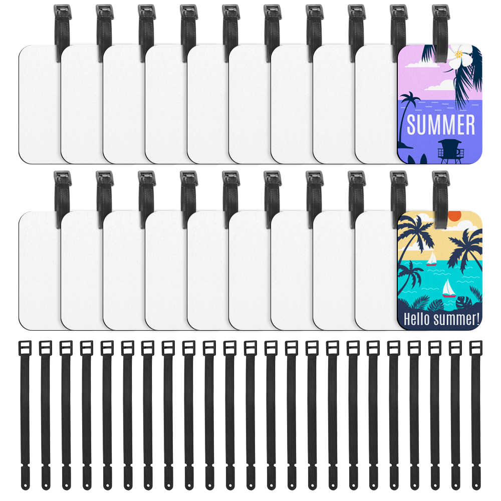 Special Offer!!! Sublimation Blank Neoprene Luggage Tags Custom Design Heat Press Double-Sided Printable Baggage Tag