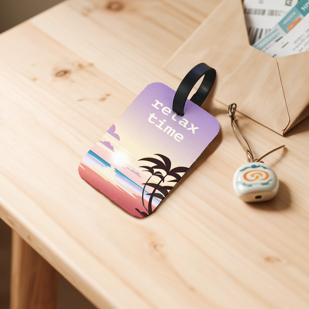 Special Offer!!! Sublimation Blank Neoprene Luggage Tags Custom Design Heat Press Double-Sided Printable Baggage Tag