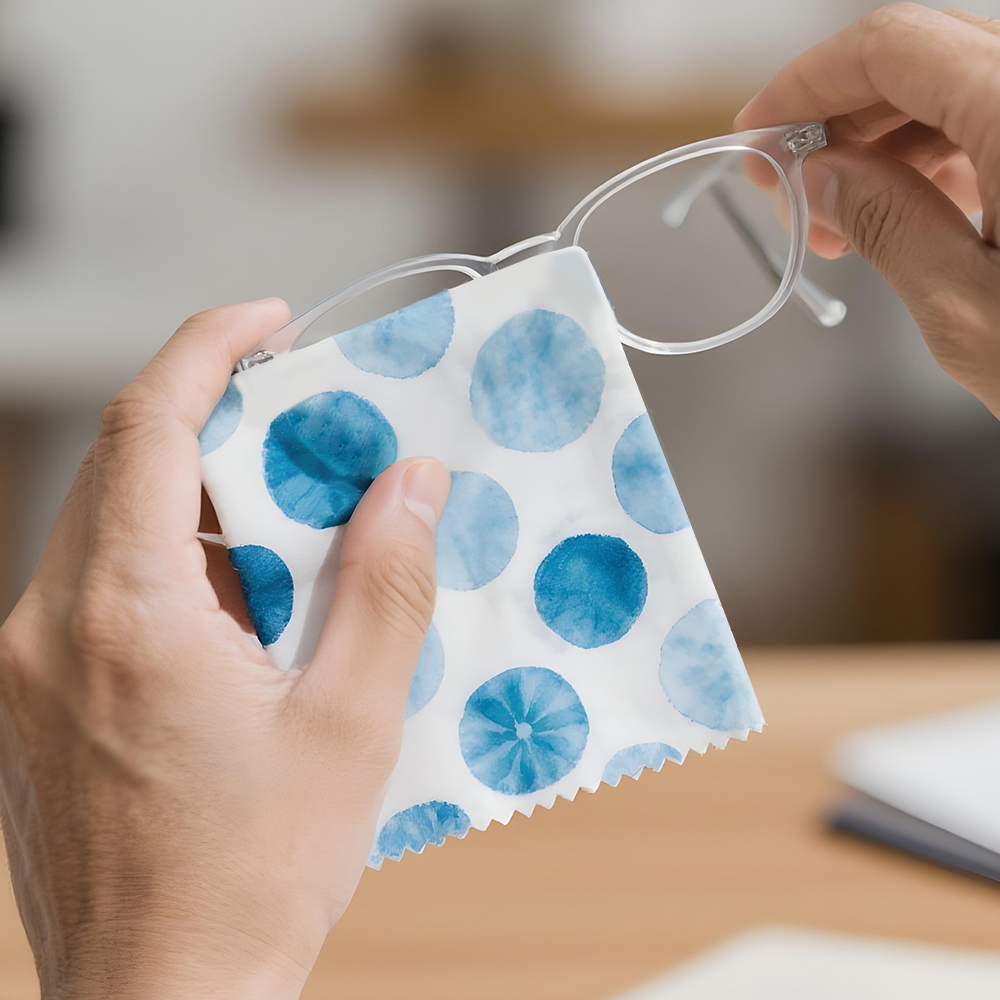 Sublimation Blank Microfiber Glass Cleaning Cloth, Double-Sided Printable, Multi-Purpose for Glasses/Camera/Phone/Computer Screen