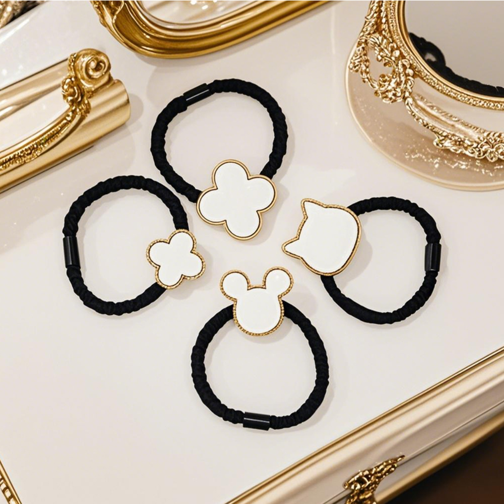 Sublimation Metal Hair Tie Custom Hair Elastic Multiple Shapes to choose Custom Hair Accessory for Girls and Women