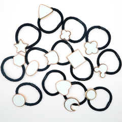 Sublimation Metal Hair Tie Custom Hair Elastic Multiple Shapes to choose Custom Hair Accessory for Girls and Women