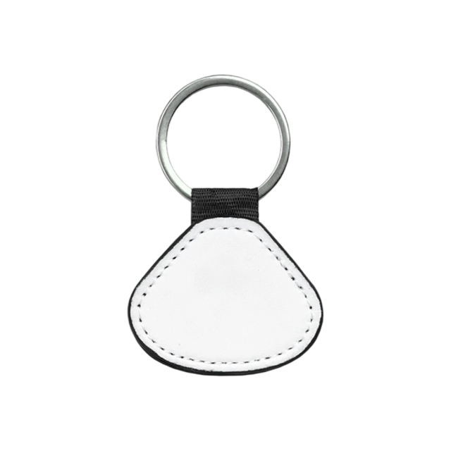 Sublimation Blank PU Leather Keychain Single/Double-Sided Printing Keyring Creative Gifts Promotional Office Supplies