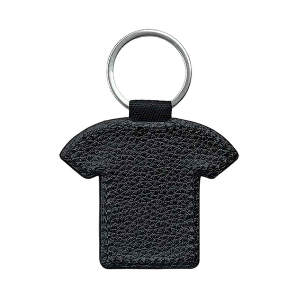Sublimation Blank PU Leather Keychain Single/Double-Sided Printing Keyring Creative Gifts Promotional Office Supplies