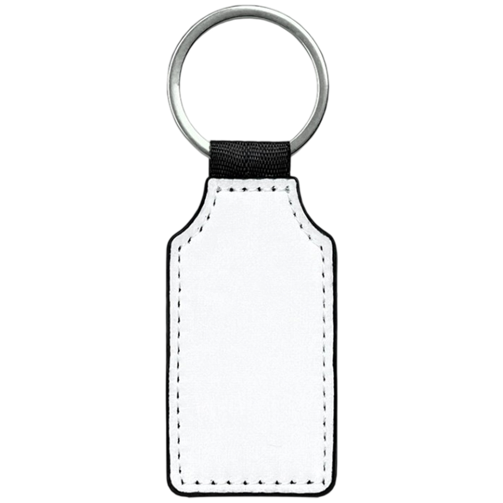 Sublimation Blank PU Leather Keychain Single/Double-Sided Printing Keyring Creative Gifts Promotional Office Supplies