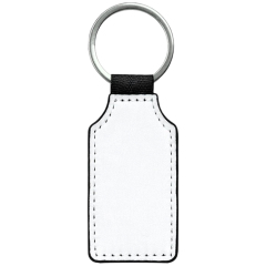 Sublimation Blank PU Leather Keychain Single/Double-Sided Printing Keyring Creative Gifts Promotional Office Supplies