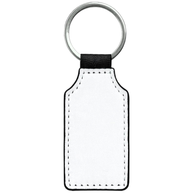 Sublimation Blank PU Leather Keychain Single/Double-Sided Printing Keyring Creative Gifts Promotional Office Supplies