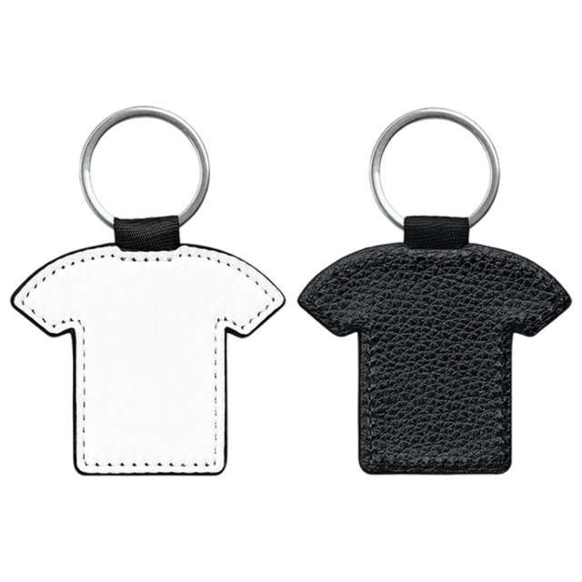 Sublimation Blank PU Leather Keychain Single/Double-Sided Printing Keyring Creative Gifts Promotional Office Supplies