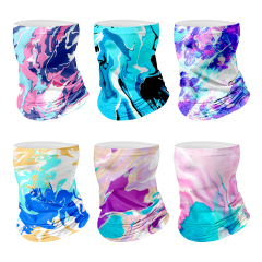 Sublimation Blank Sports Multifunctional Headscarf Polyester Material Scarf 10+ Ways to Wear as Headscarf/Scarf/Hairband/Wristband/Dust Mask