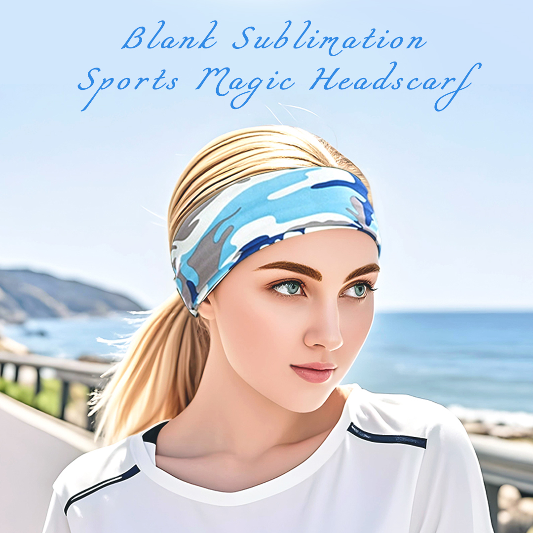 Sublimation Blank Sports Multifunctional Headscarf Polyester Material Scarf 10+ Ways to Wear as Headscarf/Scarf/Hairband/Wristband/Dust Mask