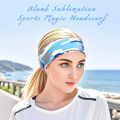 Sublimation Blank Sports Multifunctional Headscarf Polyester Material Scarf 10+ Ways to Wear as Headscarf/Scarf/Hairband/Wristband/Dust Mask
