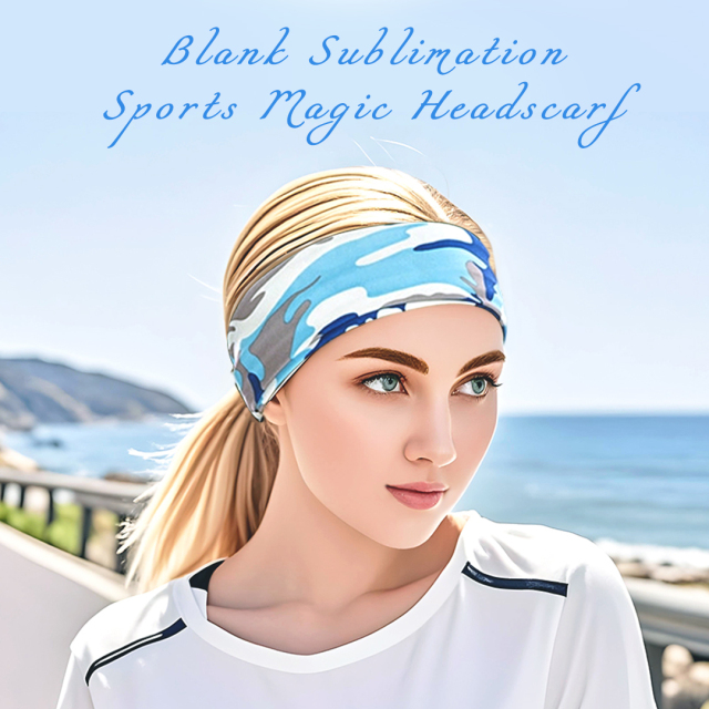 Sublimation Blank Sports Multifunctional Headscarf Polyester Material Scarf 10+ Ways to Wear as Headscarf/Scarf/Hairband/Wristband/Dust Mask