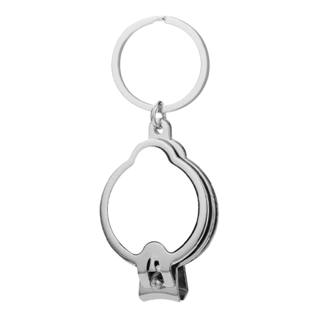 Sublimation Multifunctional Zinc Alloy Keychain Custom Metal Keyring - Nail Clipper & Metal Bottle Opener Combo